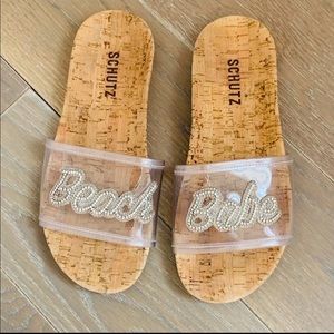 SCHUTZ BEACH BABE Slides 7.5